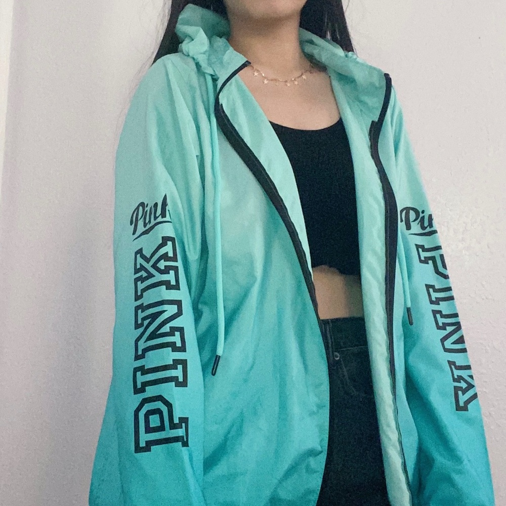 Victoria secret pink blue ombré windbreaker